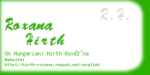 roxana hirth business card